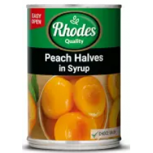 Rhodes Peach Halves in Syrup 410g