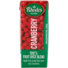 Rhodes Fruit Juice Cranberry 200ml